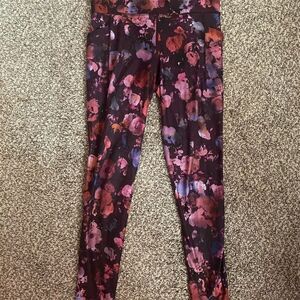 Athleta Women's XS Floral High-Waisted Leggings with Pockets